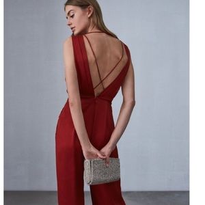 Reiss Jumpsuit in red orange